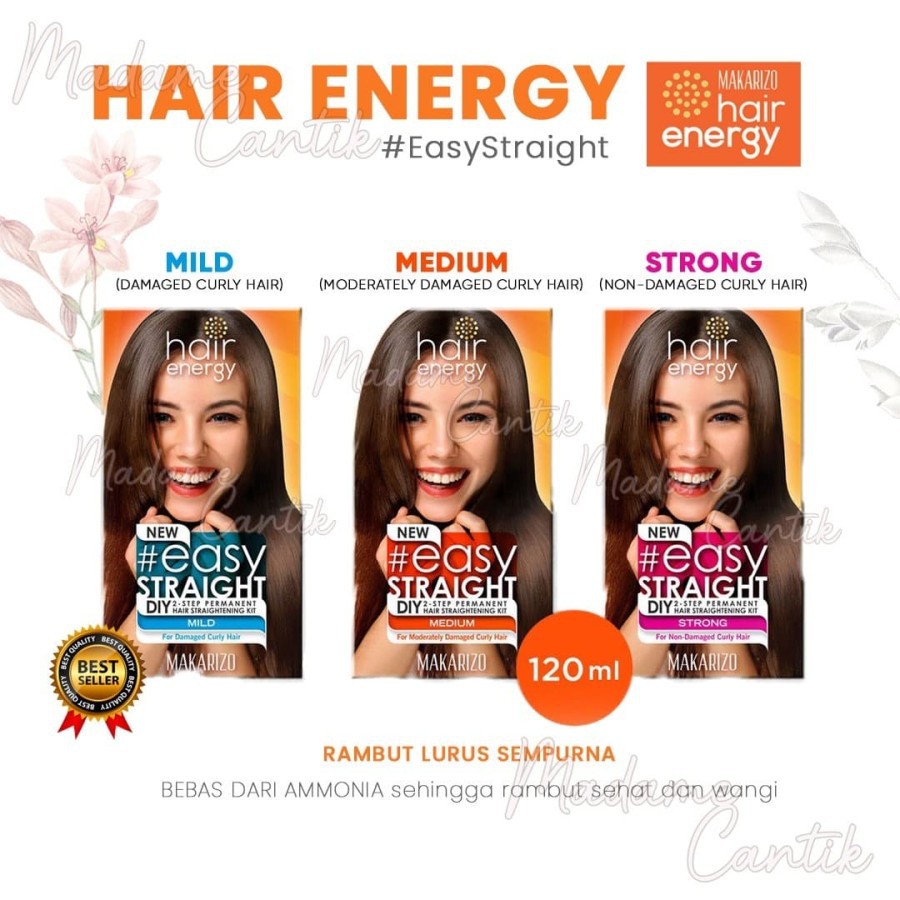 ✿ MADAME ✿ MAKARIZO HAIR ENERGY EASY STARIGHT SET PELURUS RAMBUT PERMANEN BPOM