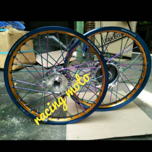 PAKET VELG TDR MOTOR KARISMA-SUPRA X-SUPRA FIT VELG RING 17X140-140 PLUS STEL VELG  BISA REQ WARNA