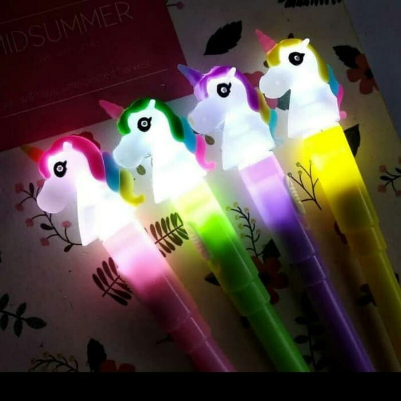 

Pulpen Led Unicorn Selusin