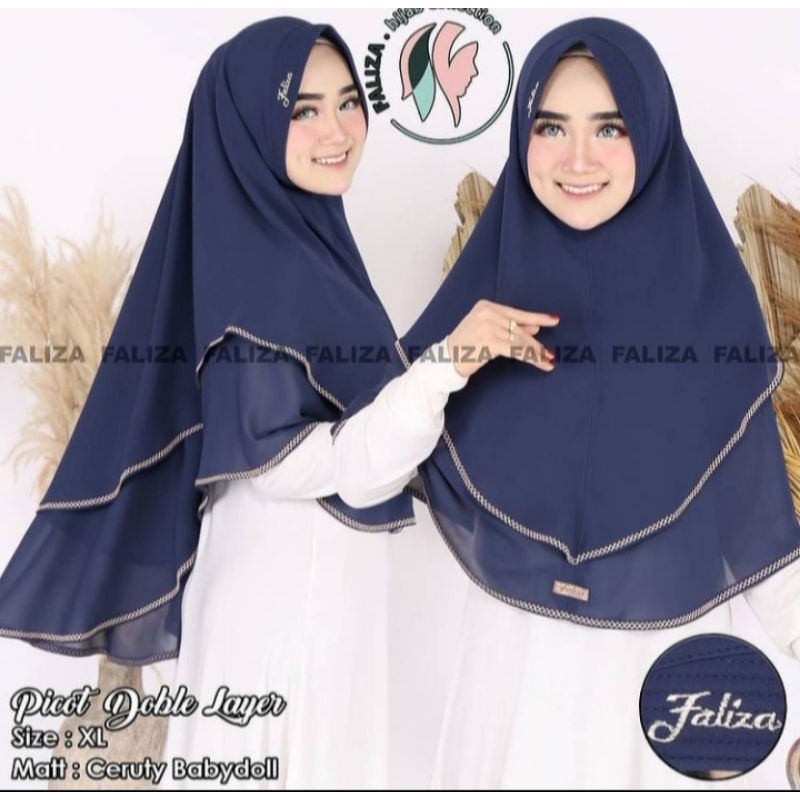 Bergo Faliza Ceruty babydoll 2 layer XL