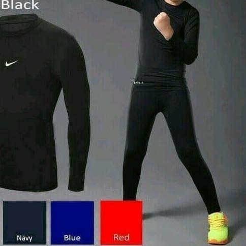 ➹ Baju Manset Anak Laki Laki Lengan Panjang 8-15 tahun Baselayer Murah Polos Hitam Buat Olahraga Lar