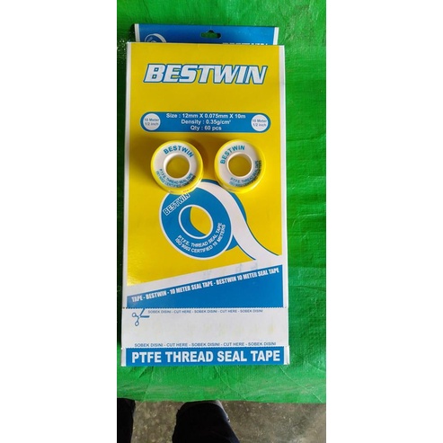 Seal Tape BESTWIN 1/2 Inch Panjang 10 Meter Isolasi Kran Keran