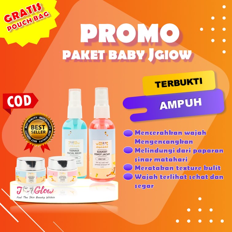 Jglow Skincare Paket Baby J glow Normal Skin Cream Perawatan Paket Kecantikan Bpom New Original J53