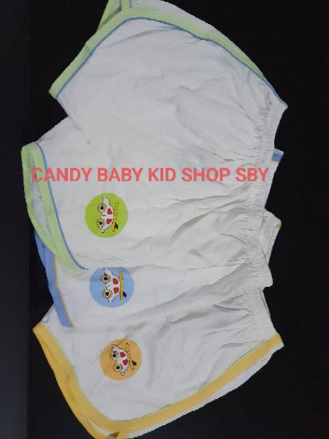 Celana Pendek Anak Ryan M L Putih Warna Print Santai Murah Halus