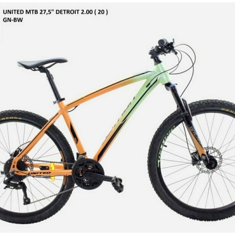 Sepeda Gunung MTB United Detroit 2.0  Hidrolik Terbaru 2020 Uk 27,5