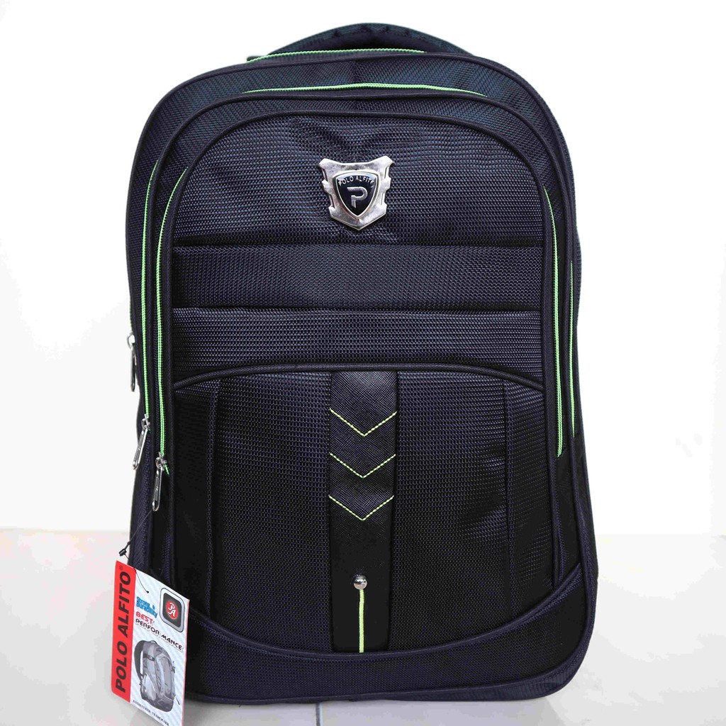 Tas Ransel Laptop Polo Alfito Besar Backpack Original Kerja Sekolah Kuat Elegan Kantor