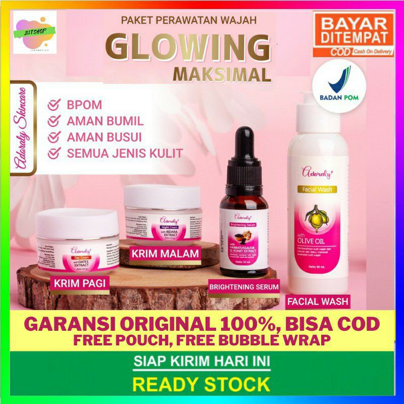 Adoraly skincare Original skincare glowing adoraly skincare Sidoarjo BPOM