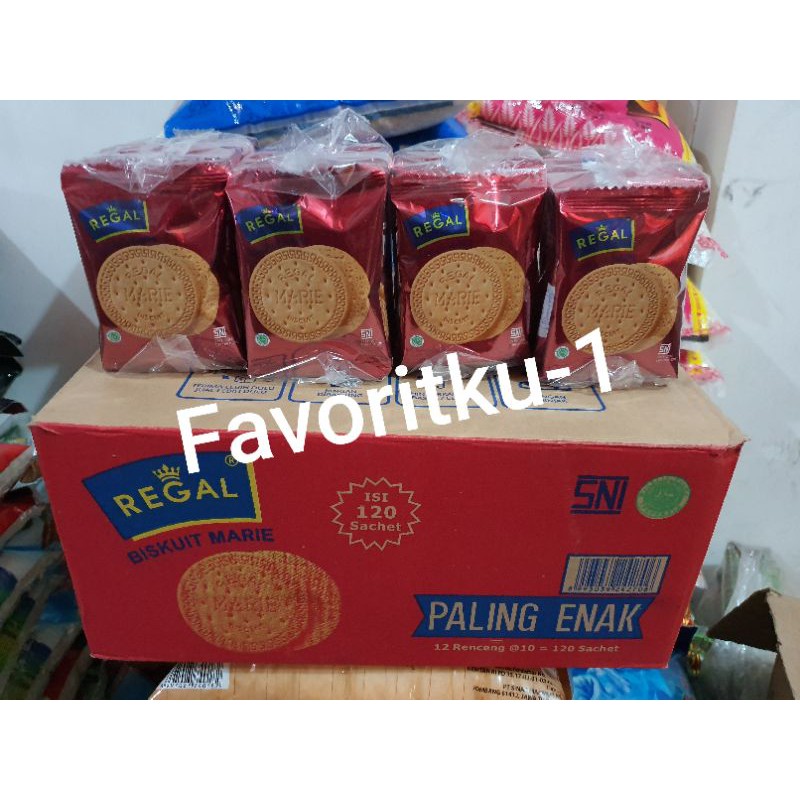 

REGAL BISCUIT MARIE Paling Enak. 1 Pack Isi 10 Bungkus. 1 Bungkus isi 2 Pcs