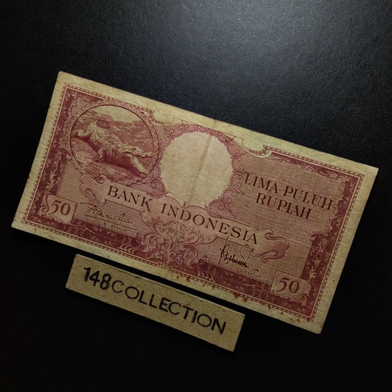 uangkuno LM 50 rupiah buaya seri hewan