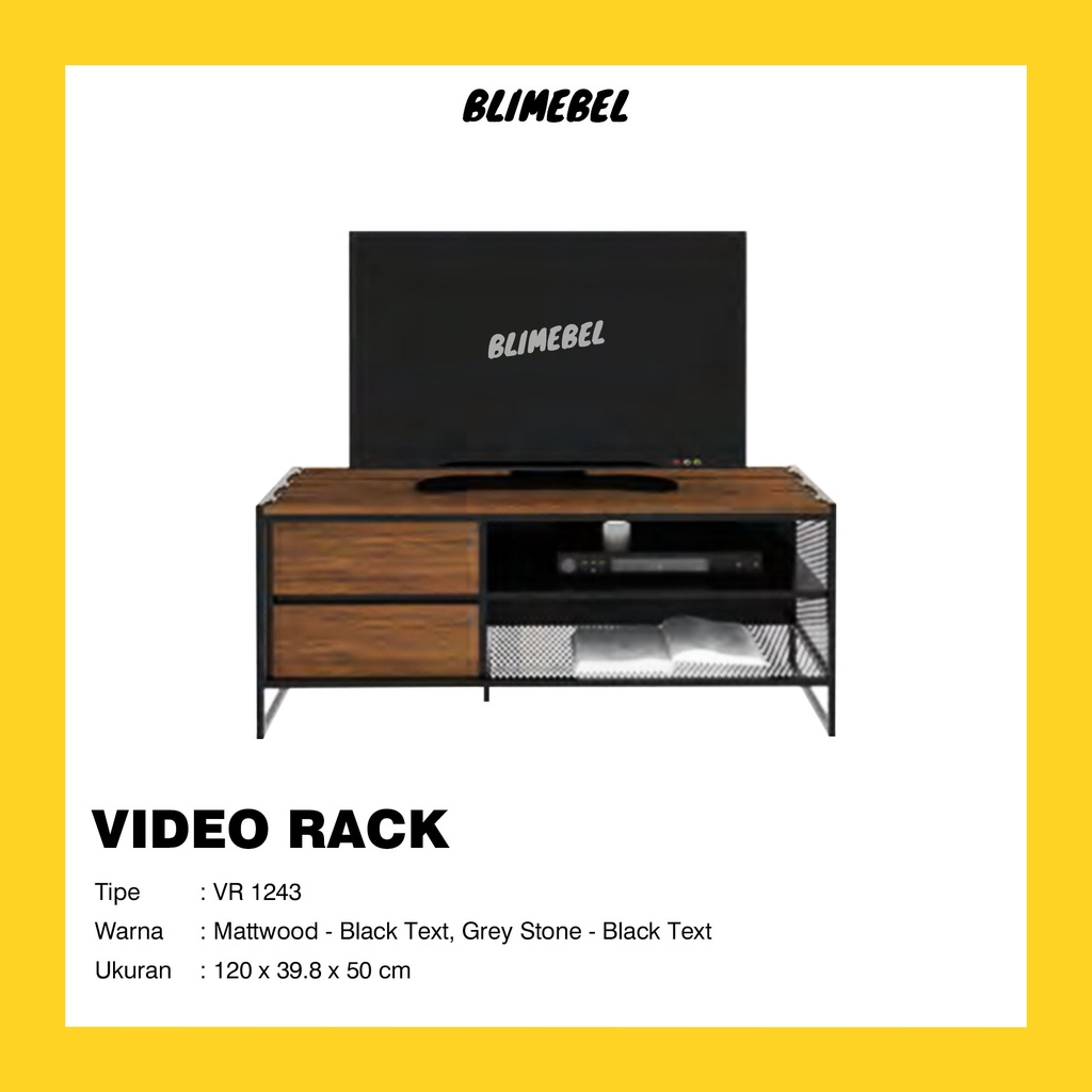 Meja TV / Rak TV Minimalis Modern Kaki Besi VR-1243 - EXPO