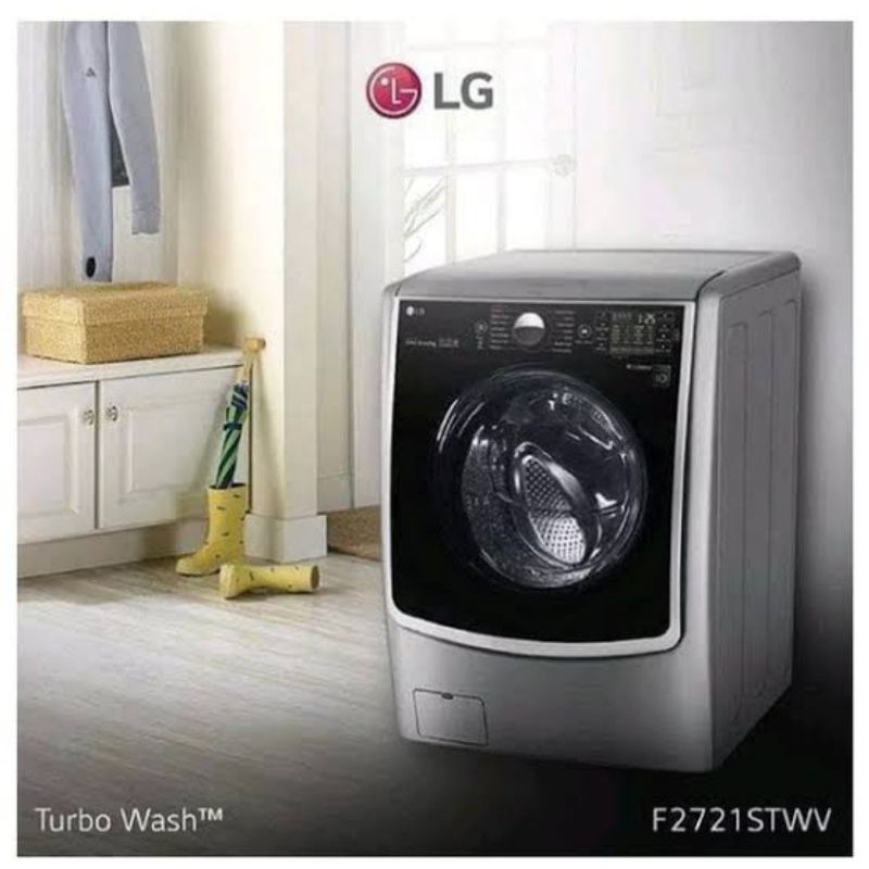 Mesin cuci LG 21KG front loading F-2721STWV bekas