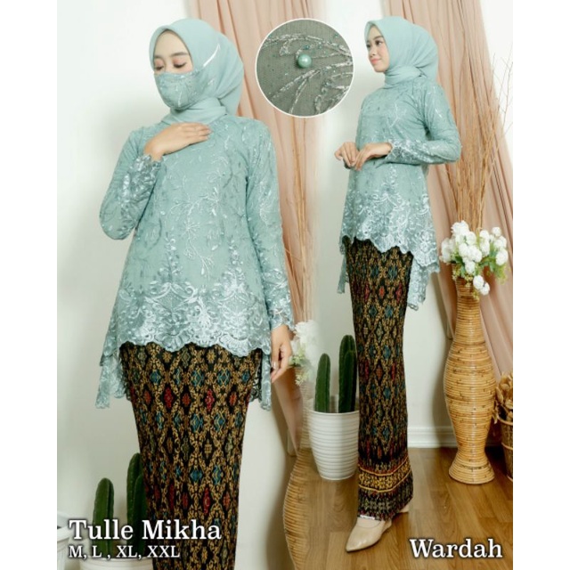 Kebaya Tile Terbaru/Set Kebaya Tile Mikha/Kebaya Tile Modern/Kebaya Tile Pesta Mewah/Kebaya Tile Jum