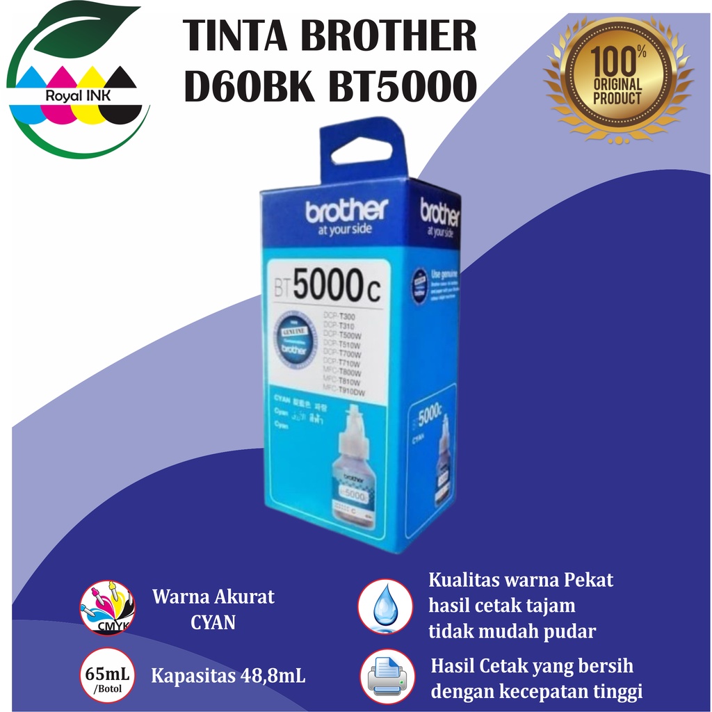 Tinta Brother BTD60BK BT5000 For Printer DCP T310 T510W T710W T810W -  PREMIUM(COMPATIBLE)