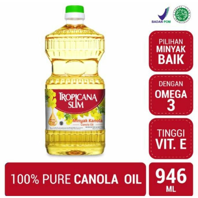 

MINYAK - TROPICANA SLIM MINYAK KANOLA 946 ML - 100% PURE CANOLA OIL