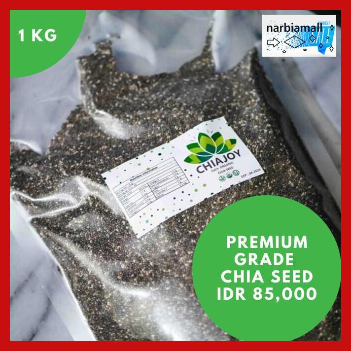 

U8Tyuj7- Black Chia Seed 1 Kg Mexico Premium Natural Grade 1 By Chiajoy E4Wr46-