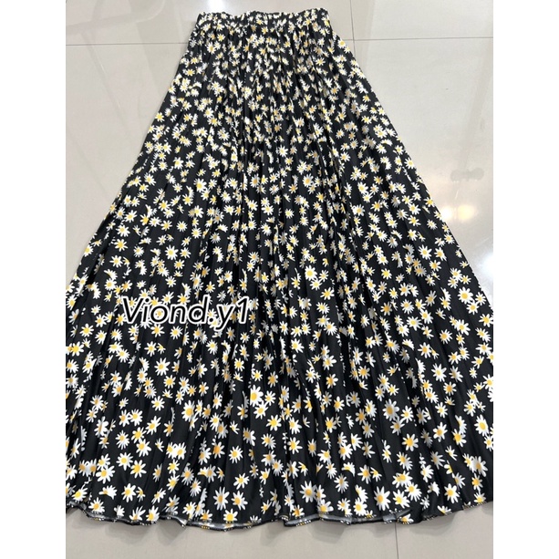 rok wanita korea plisket polka kecil /rok korea bahan hyget premium fit to xl