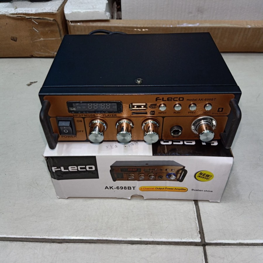 Power Amplifier FLECO AK698BT MP3 USB SDMM AC / DC Amplifier Mini