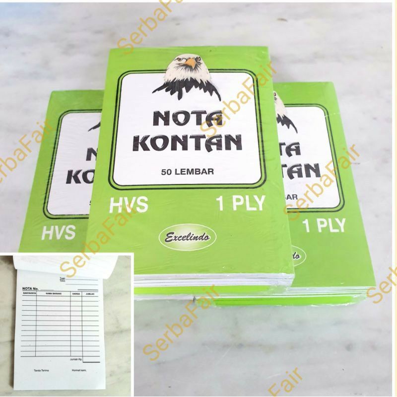 Buku Nota Kontan 1 Ply dan 2 Ply / Nota Kontan 10.5CM×15.5CM 50 Lembar