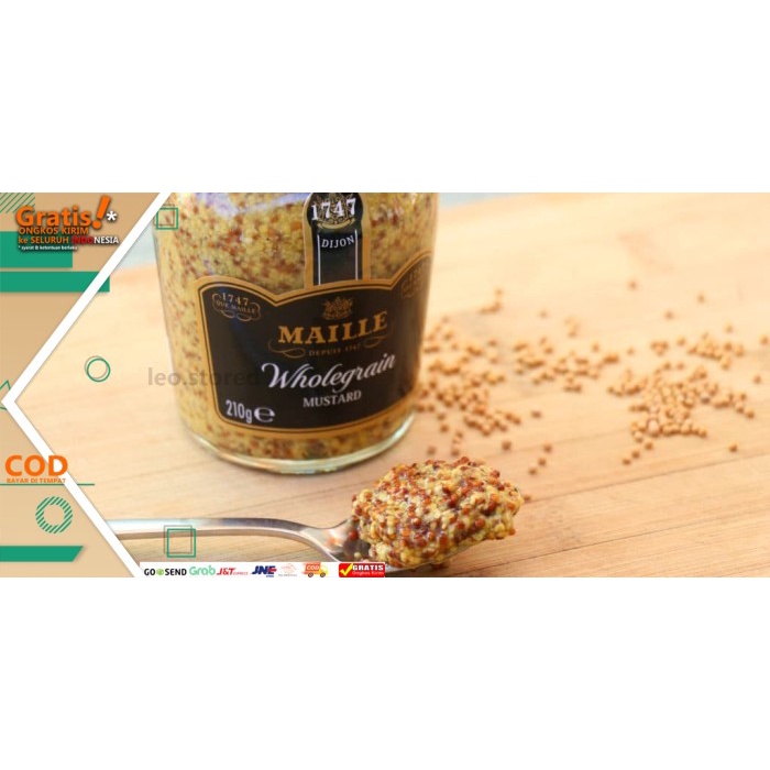

saus Maille Coarse Grain Mustard Jar Mustard Dengan Butiran Kasar 250gr