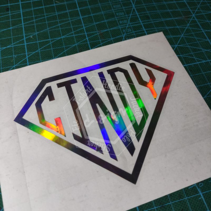 

sticker cutting logo nama/inisial custom sesuai pesanan