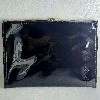 OriginaL Pouch Medium Flat YSL Beaute Vinyl Black Murah