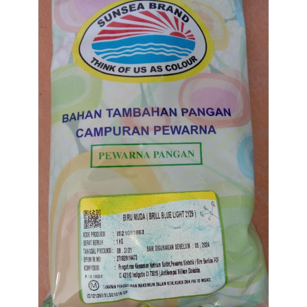 

Pewarna makanan BRILL BLUE LIGHT 2129 ROHA Roha 1kg