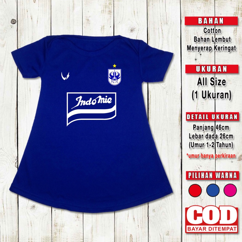 dress anak cewek  PSIS Semarang pakaian bola bayi set kaos baju kado bayi perempuan newborn 0 6 bula