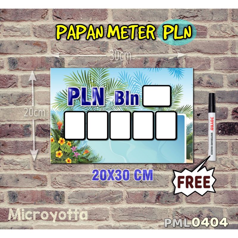 

Microyotta Papan Meter Listrik PLN PAM motif Unik - Tropical 04