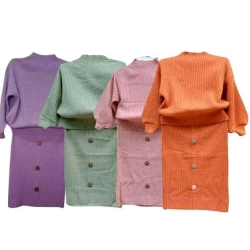 Setelan Rajut Anak 6-12 Tahun/Setelan Rajut Premium/ Setelan Rajut Murah/ Setelan Rok Anak 2 3 4 5 6