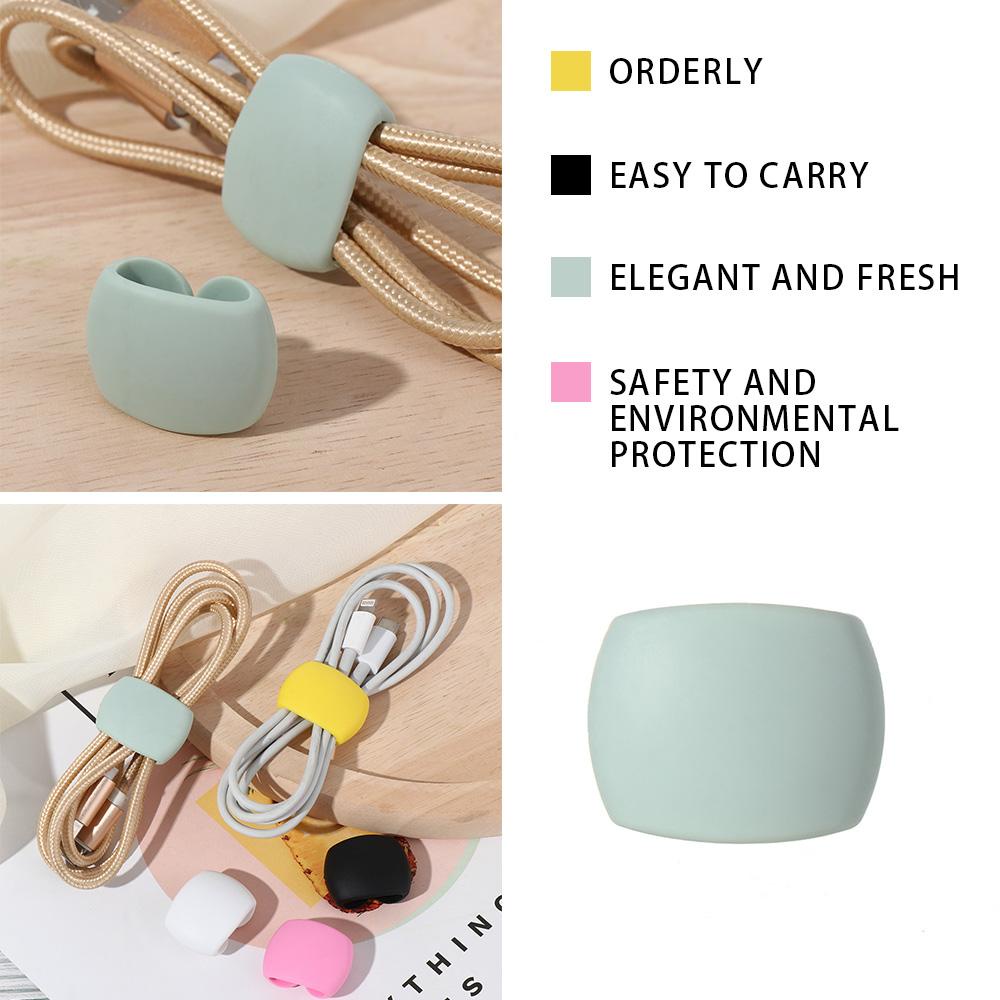 Top 2pcs Klip Kabel Desktop Silicone Organizer Clamp Wires Management Fastener Buckle Line Fixer Holder