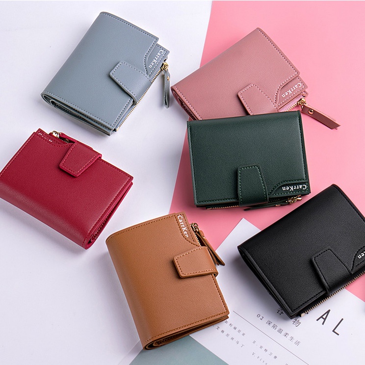 Dompet Wanita Lipat Import Pendek Panjang Simpel Resleting Branded Kartu Koin Premium Korea Forever Style Wallet Cewek Fashion Murah Grosir COD TOKO92