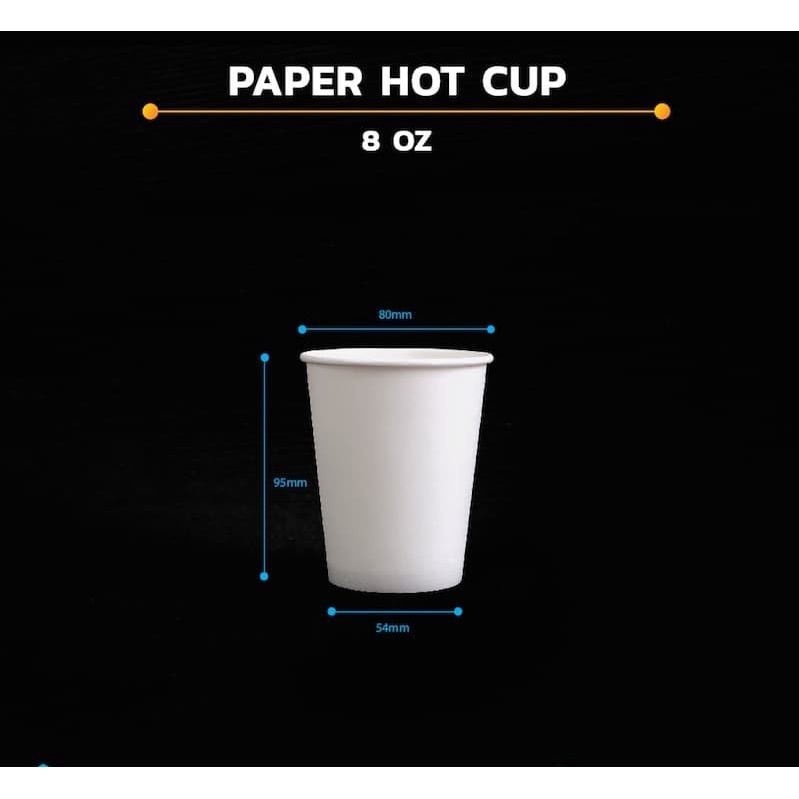 

Paper Hot Cup 8oz TANPA TUTUP isi 50 pcs / Gelas Kertas Murah 240ml