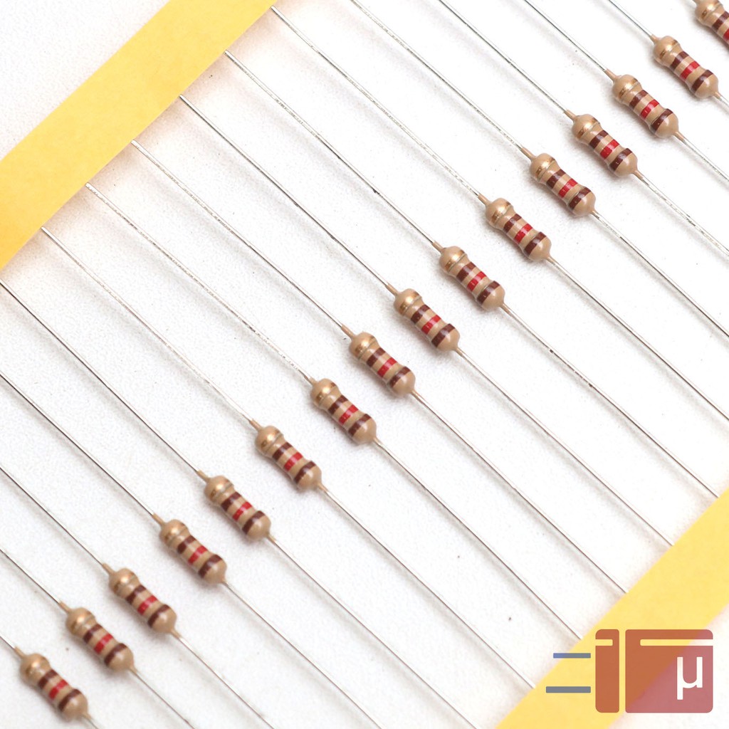 x10 Resistor 120R 120 Ohm 1/4W Karbon 5% Taiwan Kaki Tembaga