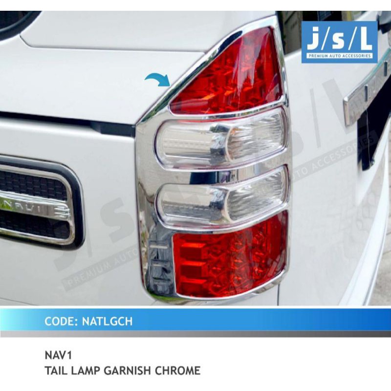 Garnish / List Lampu Belakang Toyota NAV1 Chrome