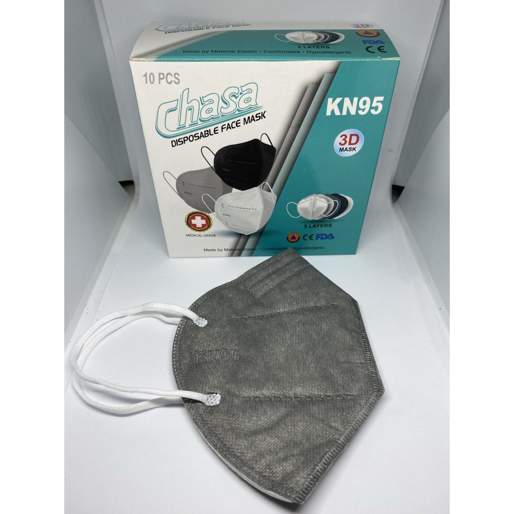 MASKER KN95 WARNA ABU EARLOOP ISI 10 PCS