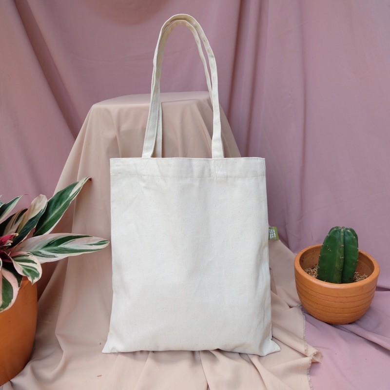 CABICIKS - Creme Standard Tote Bag / Tas Totebag Kanvas Polos Krem