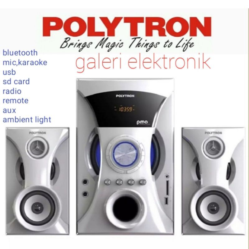 Speaker Polytron PMA 9505,9525 karaoke,mic,bluetooth,usb,sdcard,aux,remote