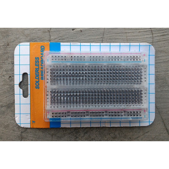 

Solderless Breadboard 400 Hole Transparant