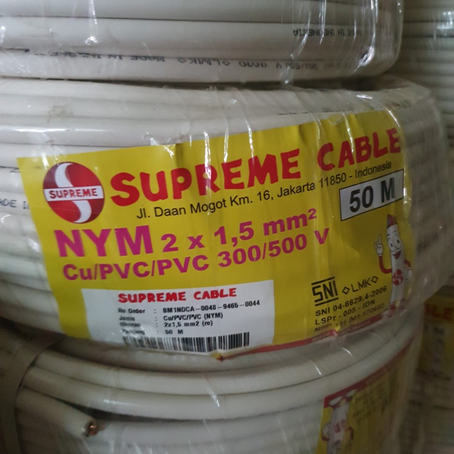 KABEL NYM 2X1,5 2X1.5 2x1,5 nym SUPREME 50M