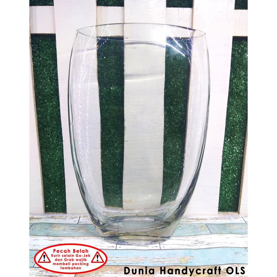 Vas - Pot - Terrarium - Aquarium - Aquascape Kaca Ellips