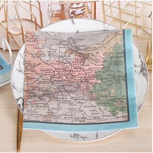 Decoupage Napkin - Tissue Decoupage 2Ply CT - Maps