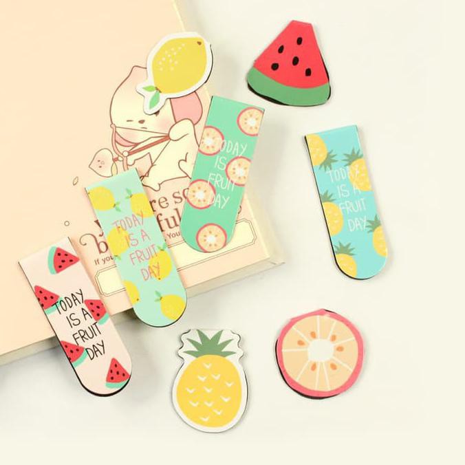 

BEST SELLER Fruit Day Magnet Bookmark / Klip Kertas / Pembatas Buku TERJAMIN