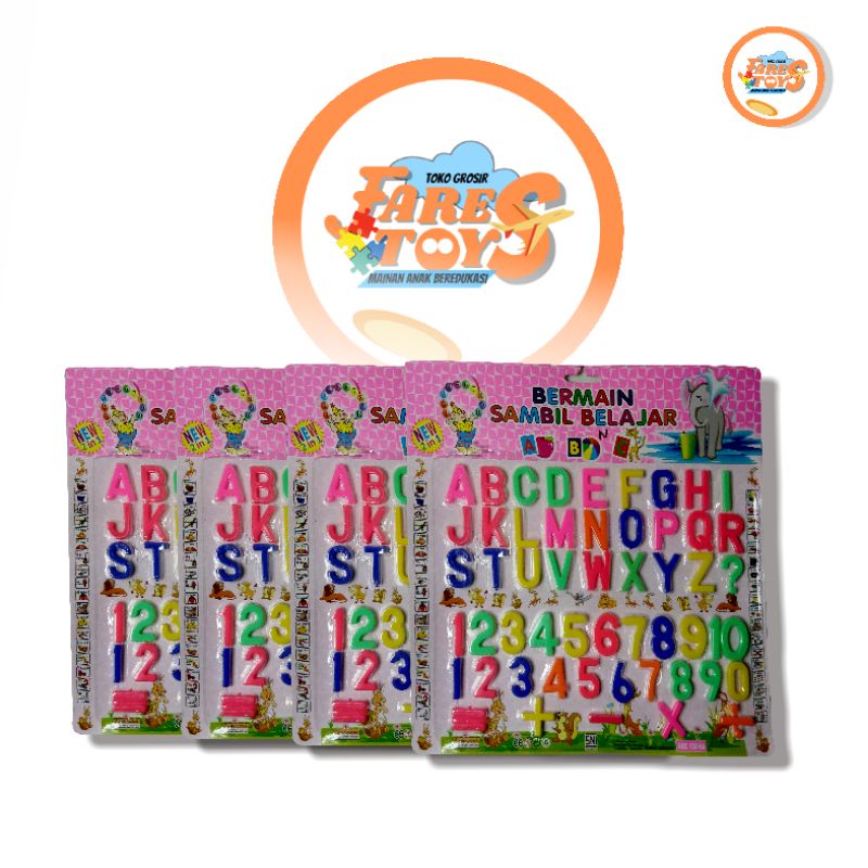 Huruf abc dan angka untuk belajar anak