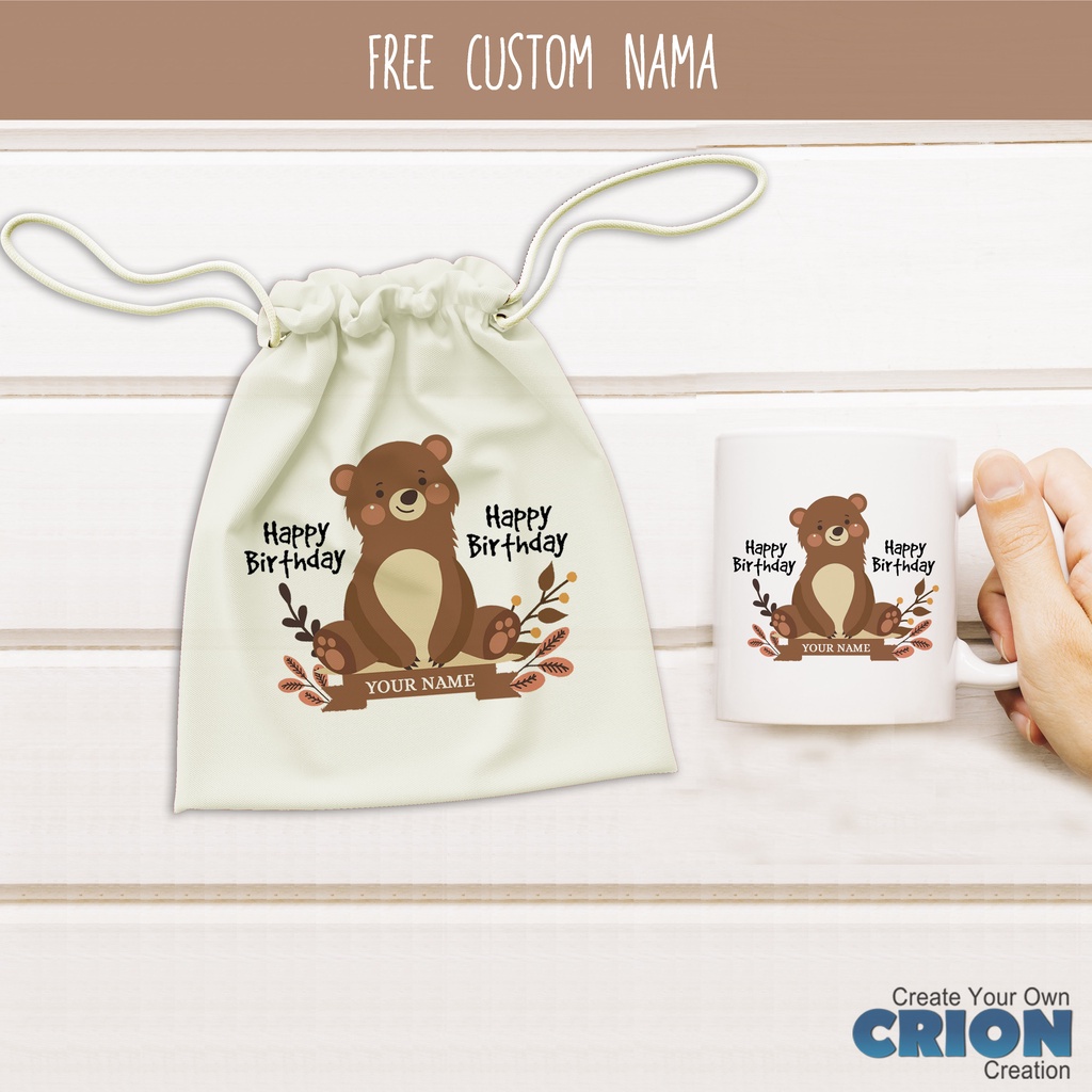 Mug Hampers Happy Birthday Pouch Animal Series - By Crion