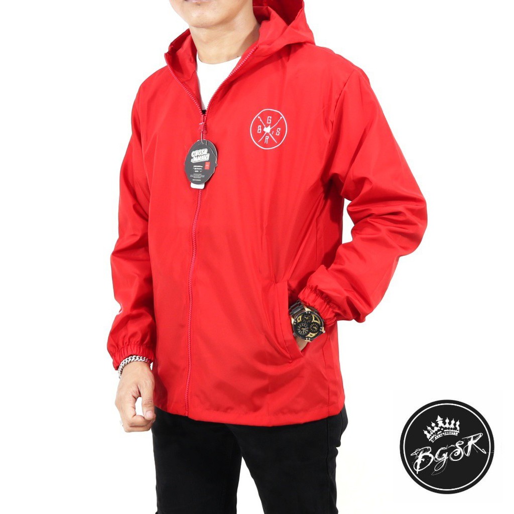 jaket parasut bgsr jaket hoodie pria