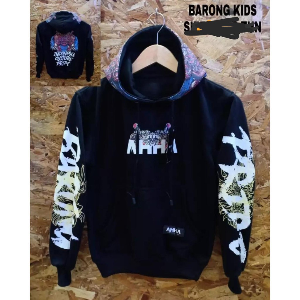 Jaket Sweater AHHA Hoodie AHHA Barong Bali Kids Usia 6-12 Tahun