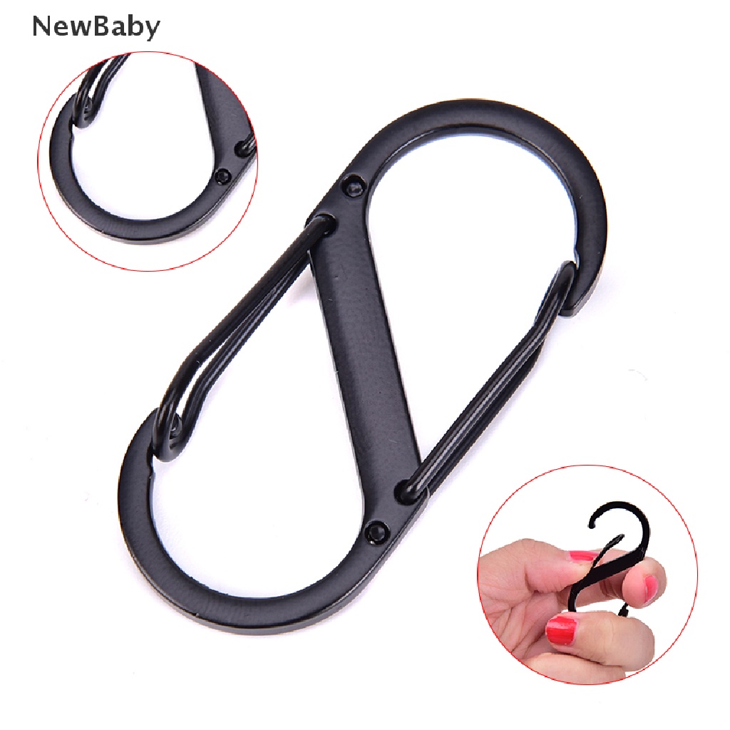 1pc Carabiner Multifungsi Bentuk S Bahan Stainless Steel Untuk Outdoor