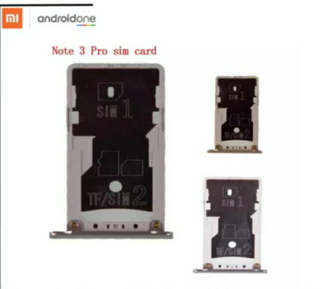 Simtray Slot Simcard Xiaomi Redmi Note 3 Pro- 3 Kenzo Original