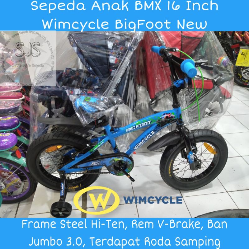 Sepeda Anak BMX 16 Inch Wimcycle BigFoot New Ban Jumbo 3.0