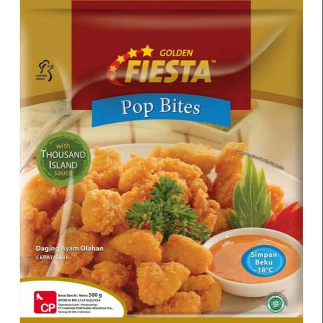 

FIESTA GOLDEN Pop Bites 500gr - Nugget With Thousand Island Sause Naget Ayam